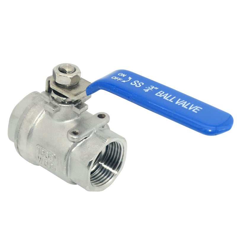 DAN SPEED 3/4" NPT Female 316 Stainless Steel Full Port Ball Valve Vinyl Handle WOG1000 - Image 1